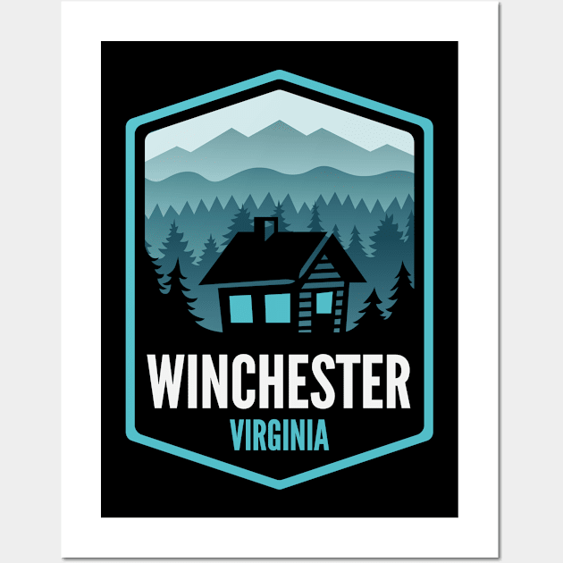 Winchester Virginia Mountain Town Cabin Wall Art by HalpinDesign